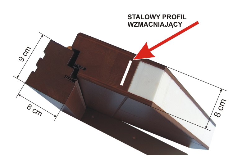 Przekrój drzwi zewnętrznych Przekrój drzwi zewnętrznych, drzwi zewnetrzne